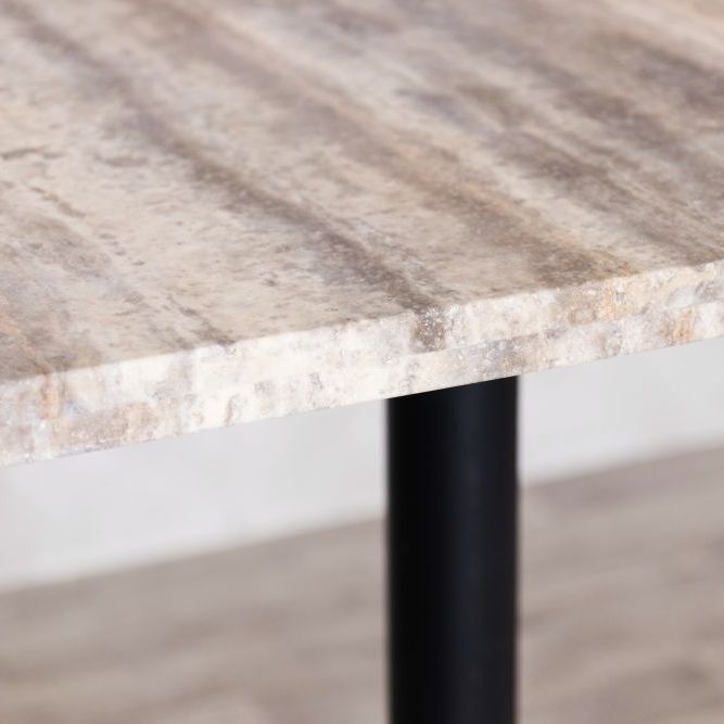 Travertine Top Square Bar Table Range