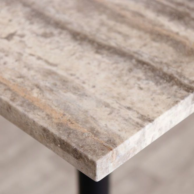 Travertine Top Square Bar Table Range