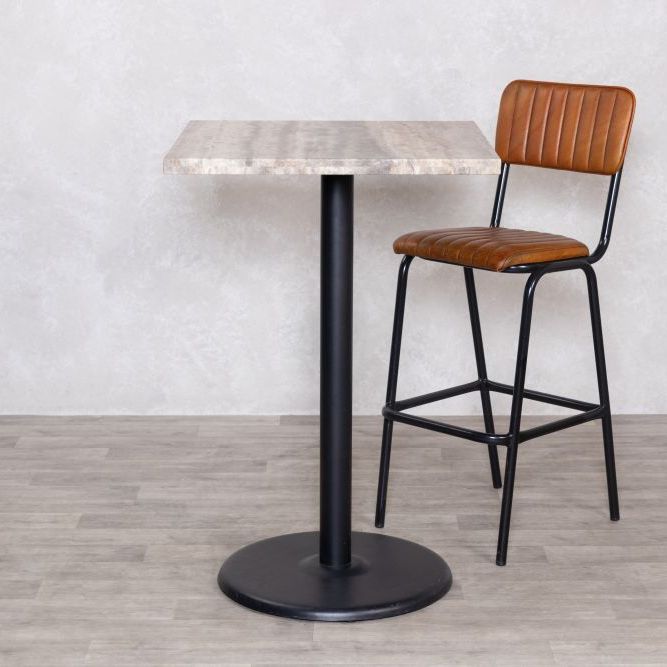 Travertine Top Square Bar Table Range