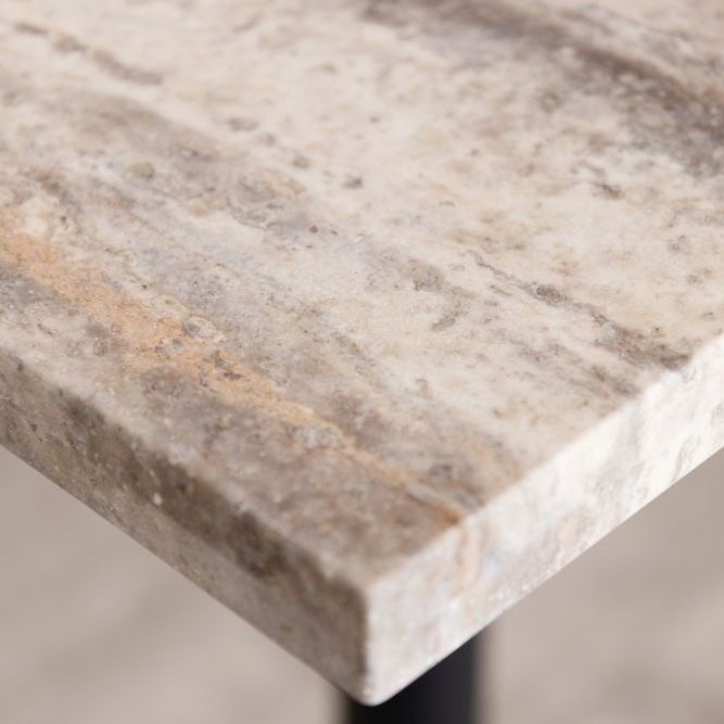 Travertine Top Square Bar Table Range