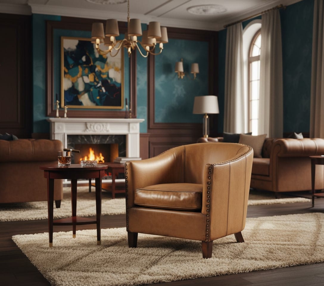 Tub Armchair Arnage Leather Tub Armchair