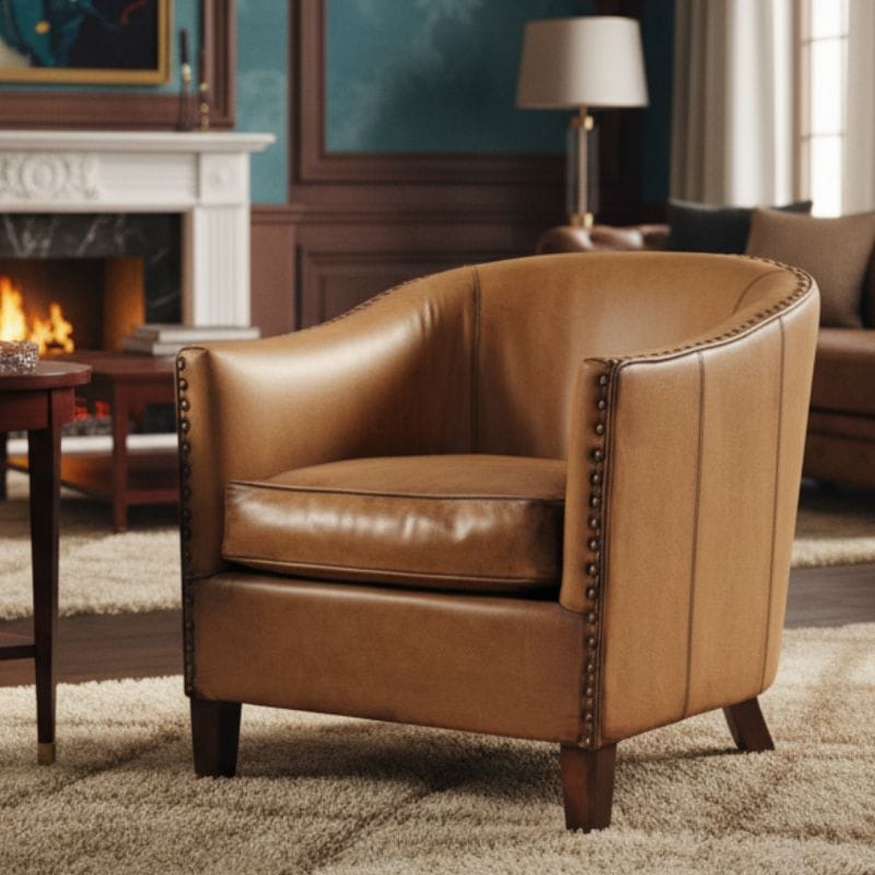 Tub Armchair Arnage Leather Tub Armchair