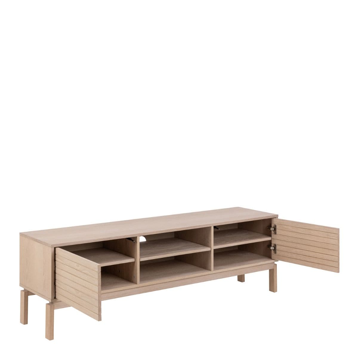 TV Unit Linley 2 Door TV Unit in White Oak