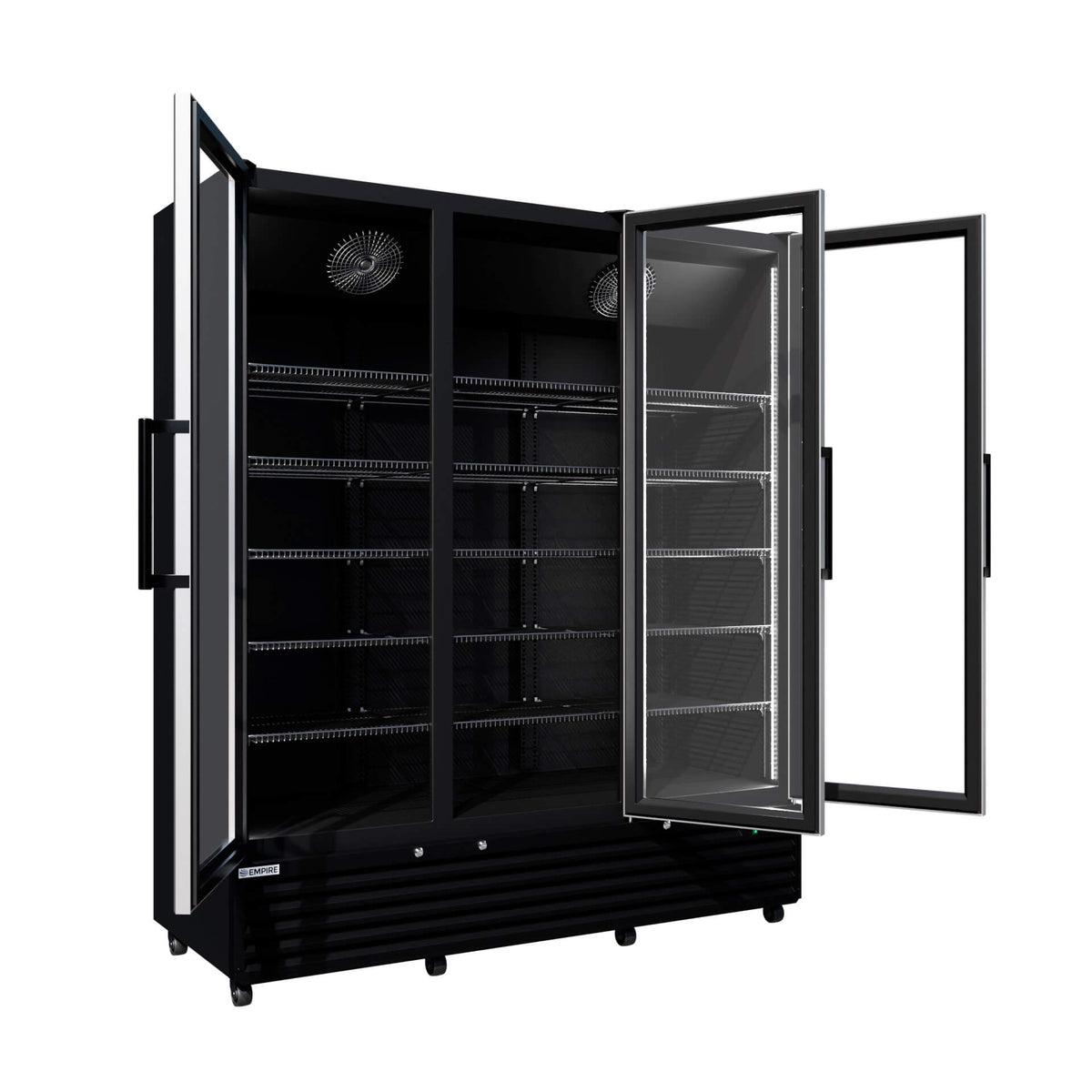 Upright Double Door Bottle Coolers Empire Triple Door Upright Display Fridge Cooler – 1483L Commercial Glass Door Merchandiser | CL-1500W