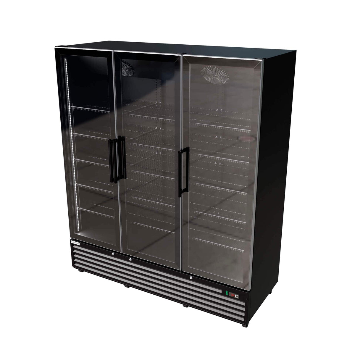 Upright Double Door Bottle Coolers Empire Triple Door Upright Display Fridge Cooler – 1483L Commercial Glass Door Merchandiser | CL-1500W