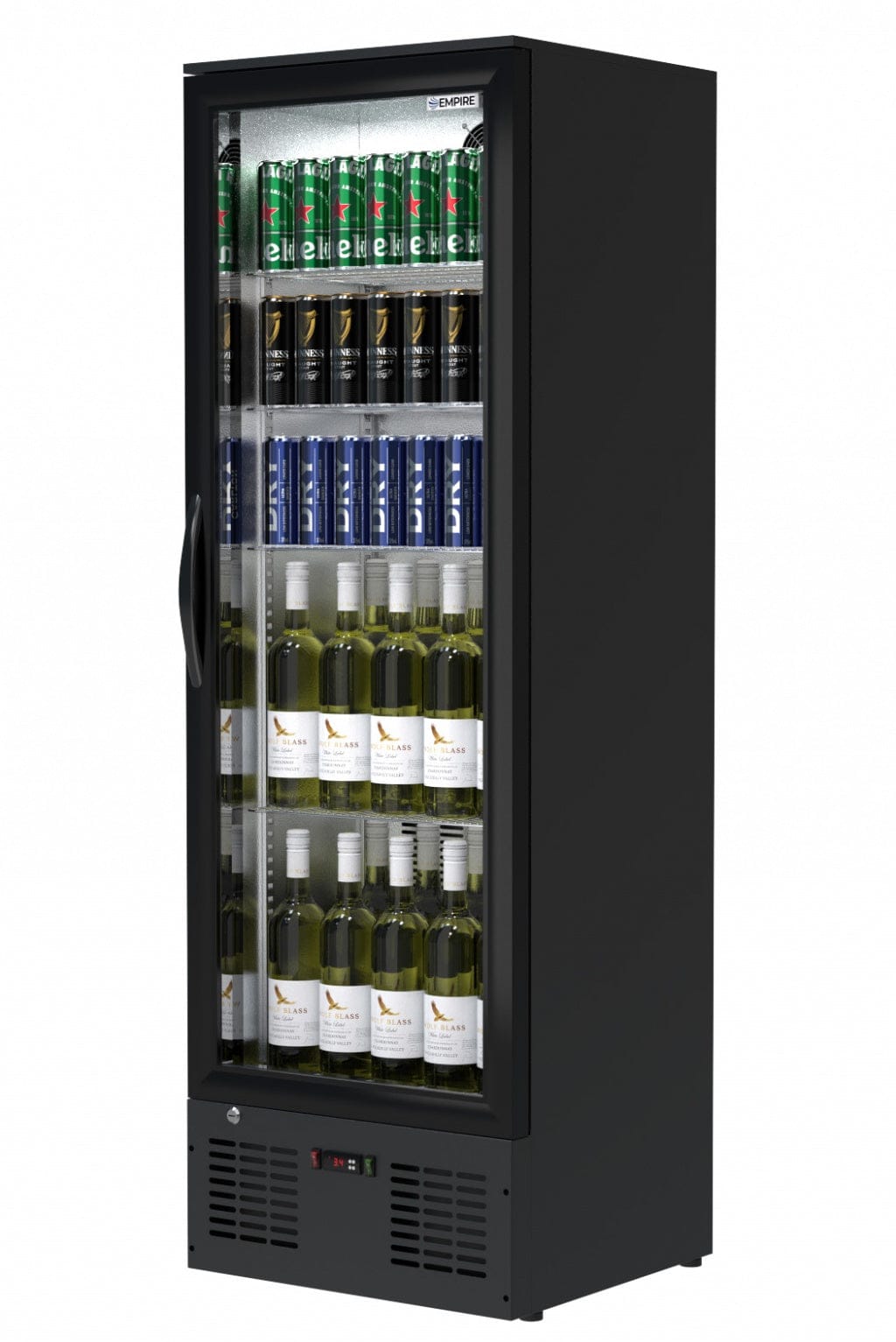 Upright Single Door Bottle Coolers Empire Single Door Upright Back Bar Bottle Cooler – 295L Commercial Display Fridge | CL-310H