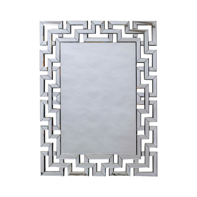 Venetian Mirror Large Rectangular "Grecian Key" Venetian Mirror