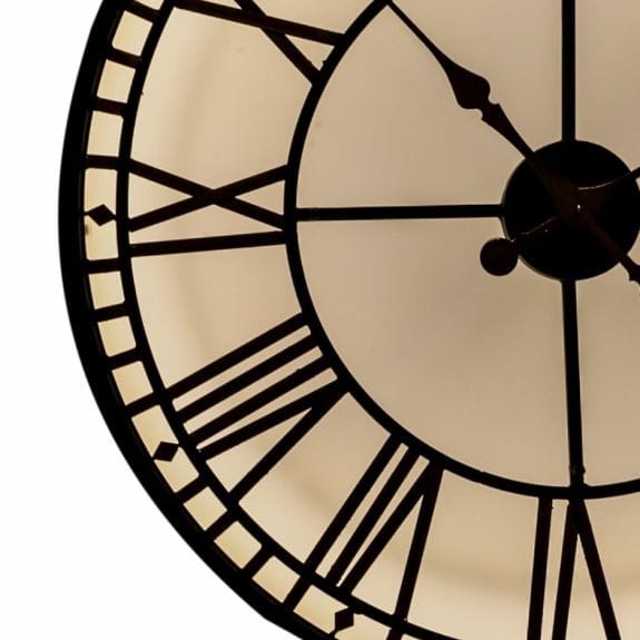 Wall Clock Black and Gold Back Lit Glass "Westminster" Wall Clock