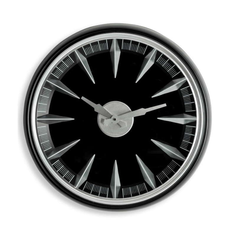 Wall Clock Black & Silver California Wall Clock