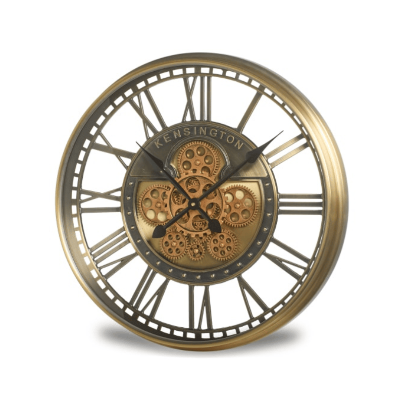 Wall Clock Brushed Antique Gold Kensington Wall Clock