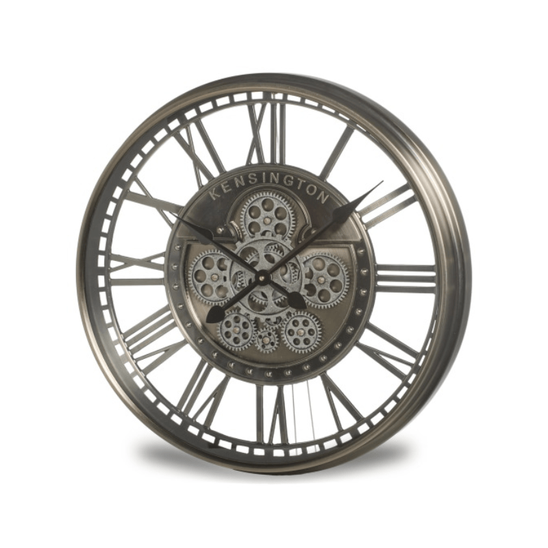 Wall Clock Brushed Antique Silver Kensington Wall Clock