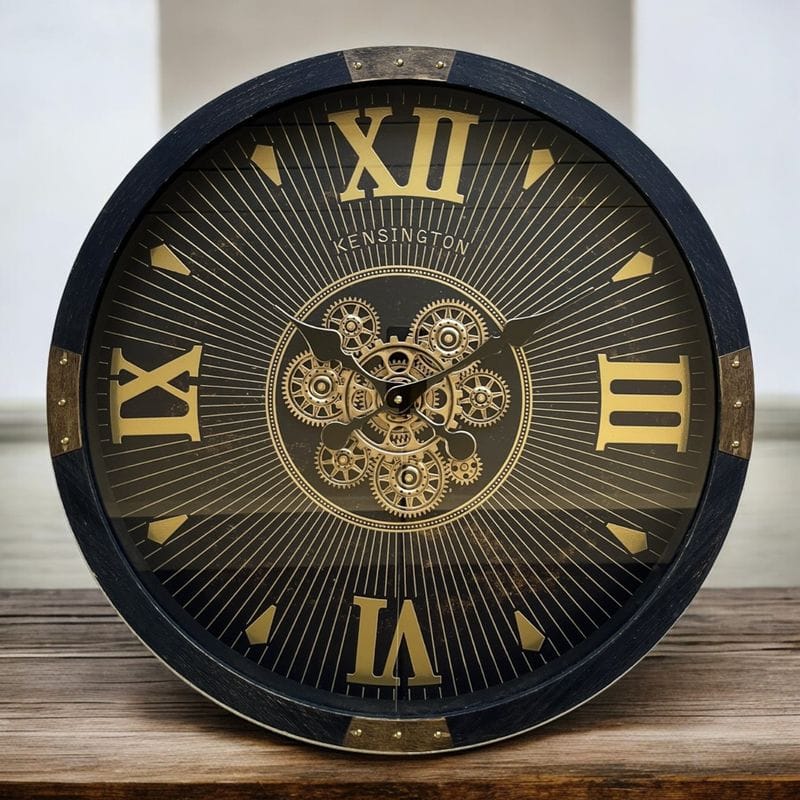 Wall Clock Kensington Sunburst Gear Wall Clock – 64cm