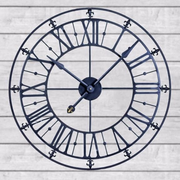 Wall Clock Medium Black Iron Skeleton Wall Clock