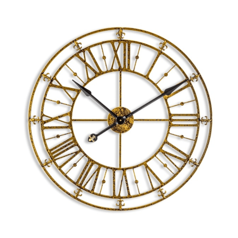 Wall Clock Medium Gold Iron Skeleton Wall Clock