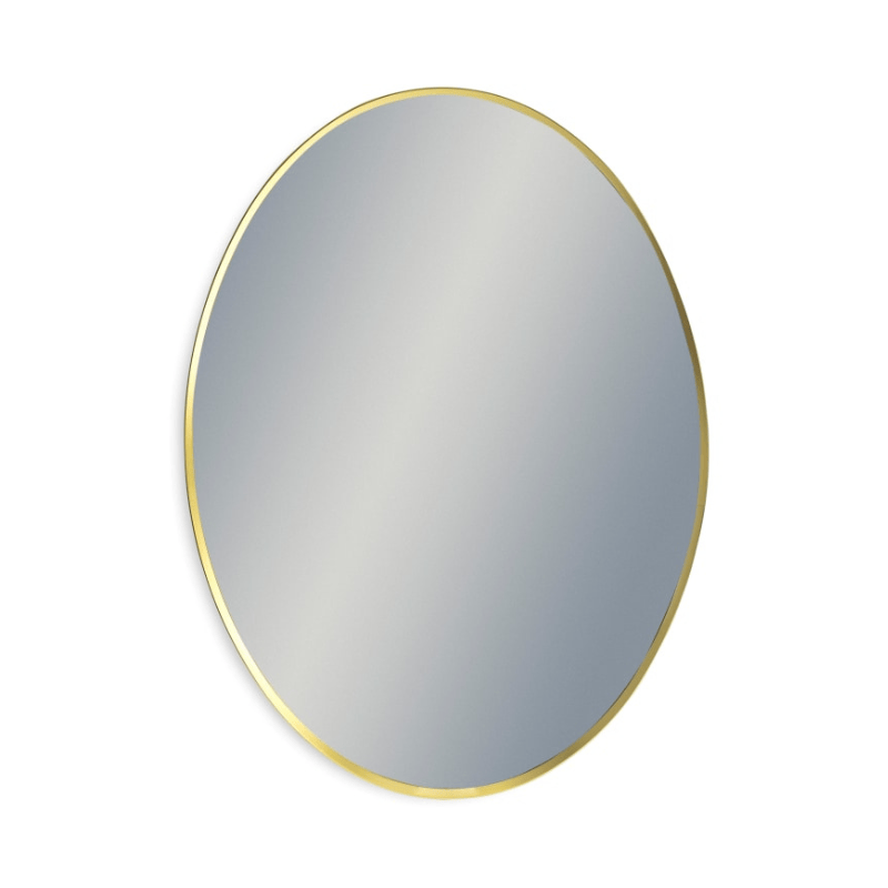 Wall Mirror Oval Gold Metal Flare-Framed Broadway Wall Mirror
