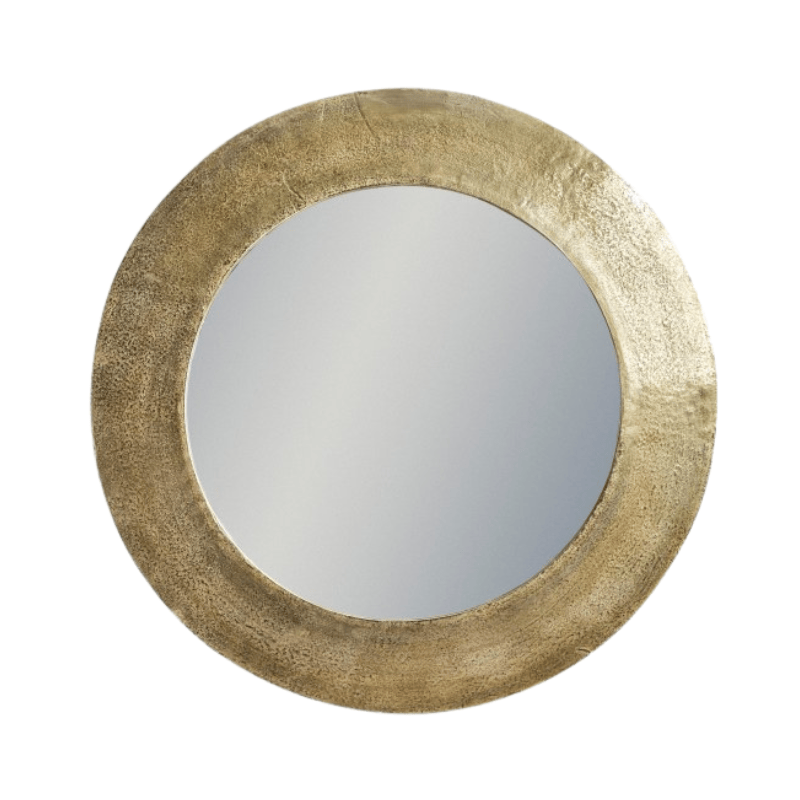 Wall Mirror Round Champagne Gold Aluminium Wall Mirror