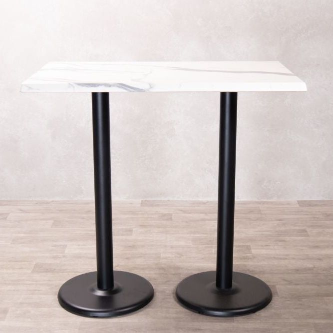 White Marble CafÃ© Bar Table Range
