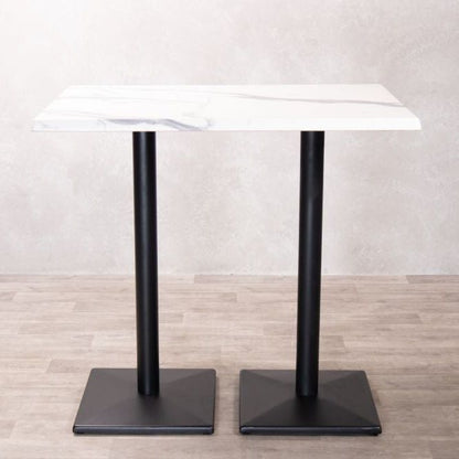 White Marble CafÃ© Bar Table Range
