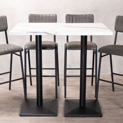 White Marble CafÃ© Bar Table Range