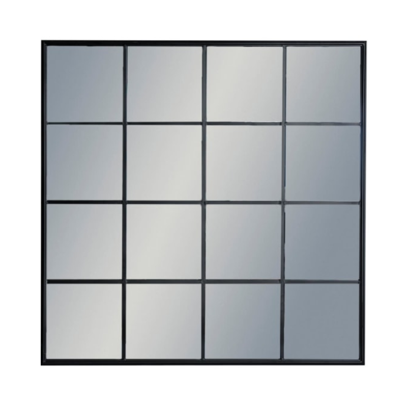 Window Mirror Large Black Square Metal Window Mirror