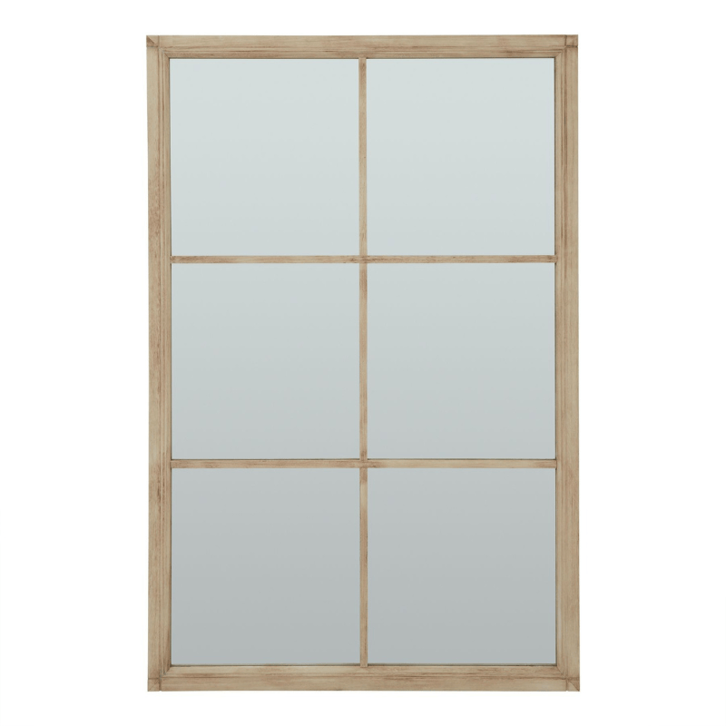 Window Mirror Washed Wood XL Window Mirror