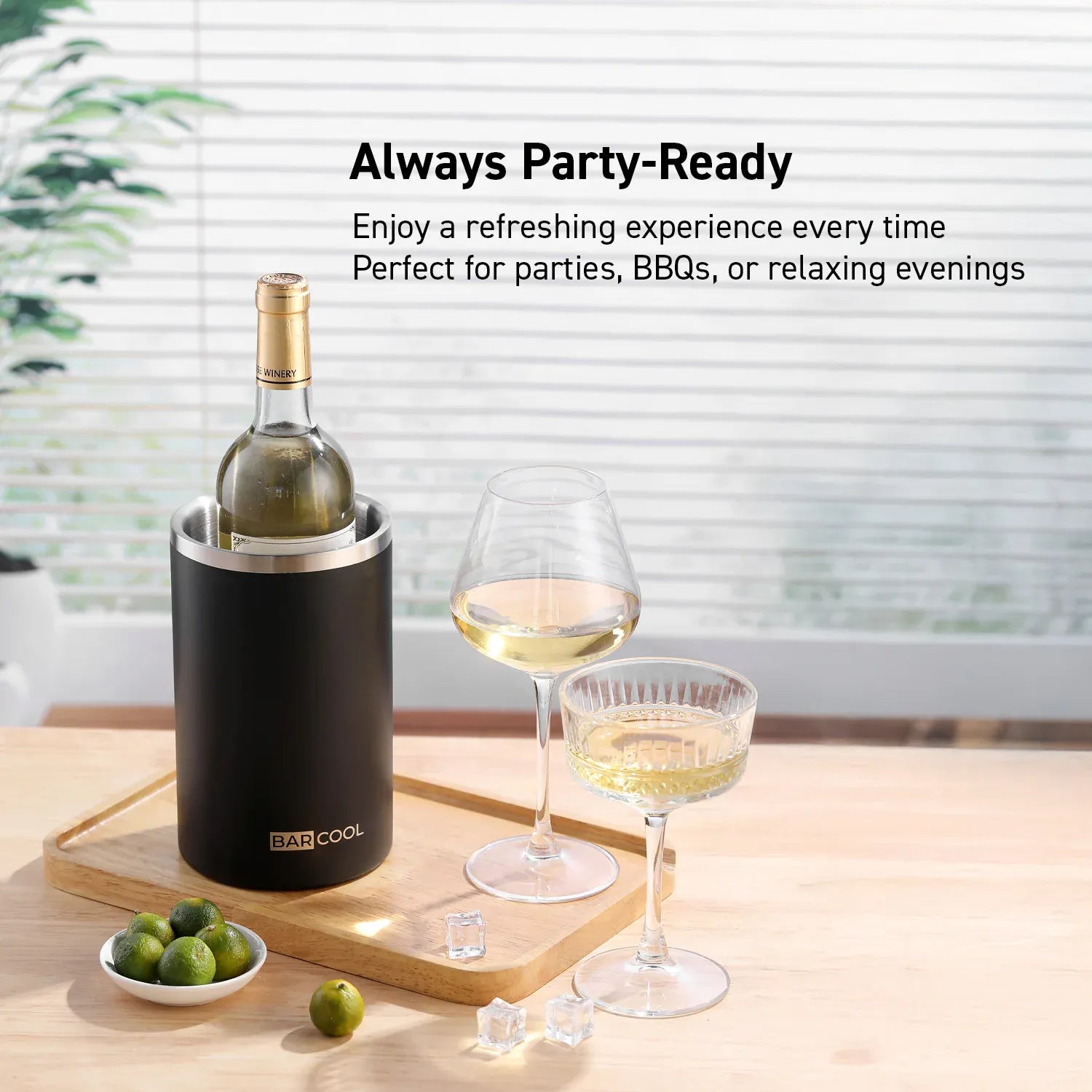 Wine Cooler Barcool Wine Cooler Sleeve Black Stainless Steel