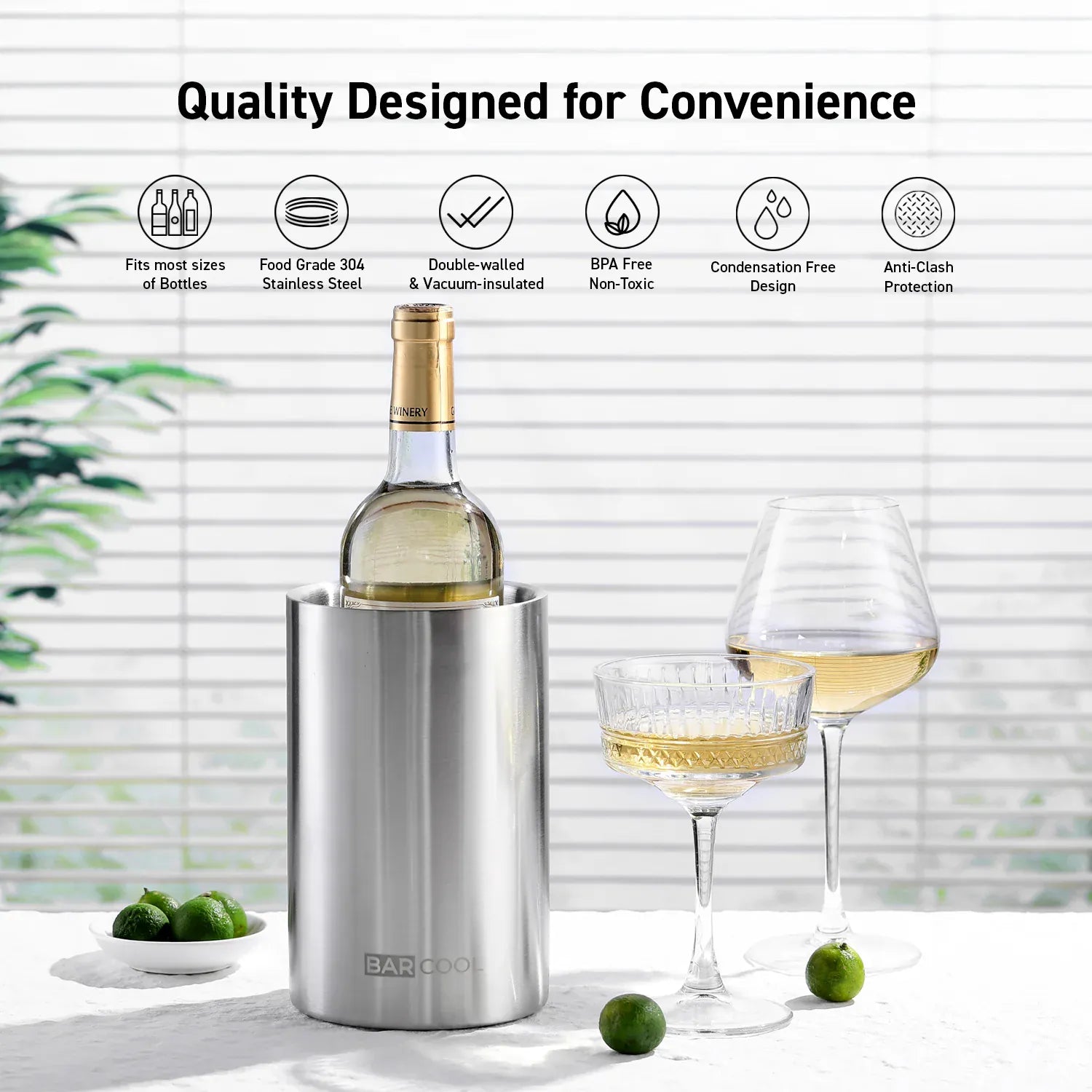Wine Cooler Barcool Wine Cooler Sleeve Stainless Steel