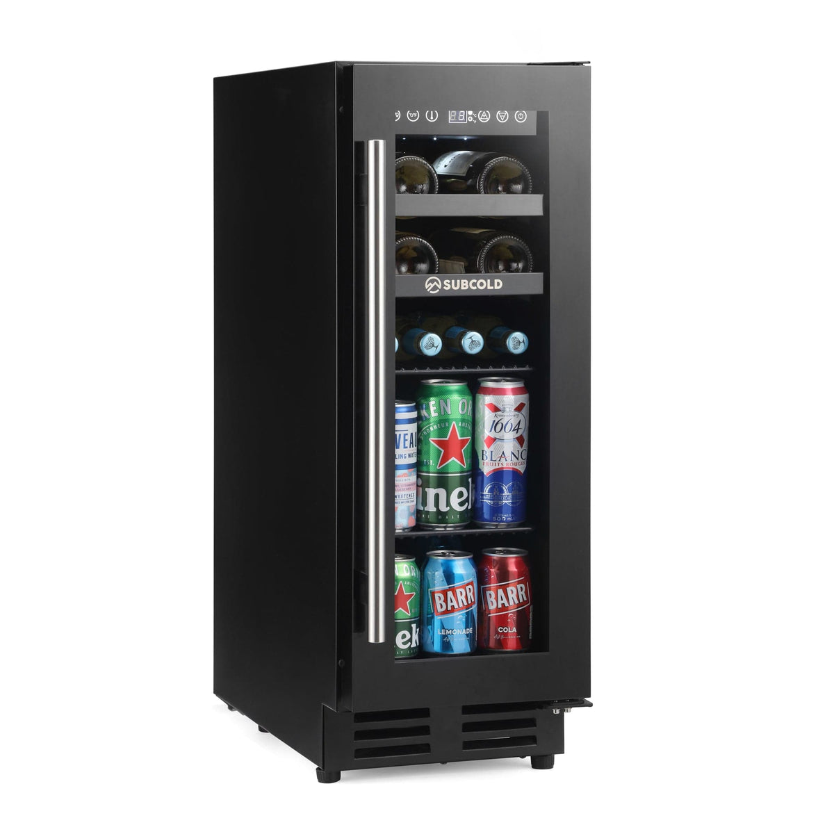 Wine Fridge Black Subcold Integra30 Integrated 2 in 1 Drinks & Wine Cooler
