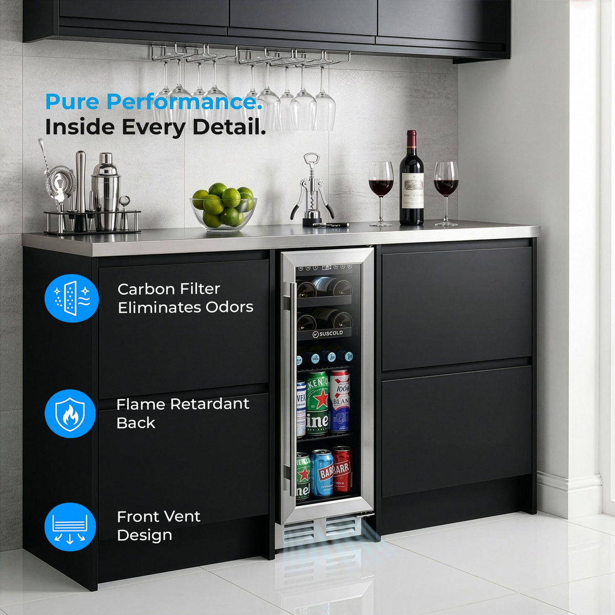 Wine Fridge Subcold Integra30 Integrated 2 in 1 Drinks & Wine Cooler