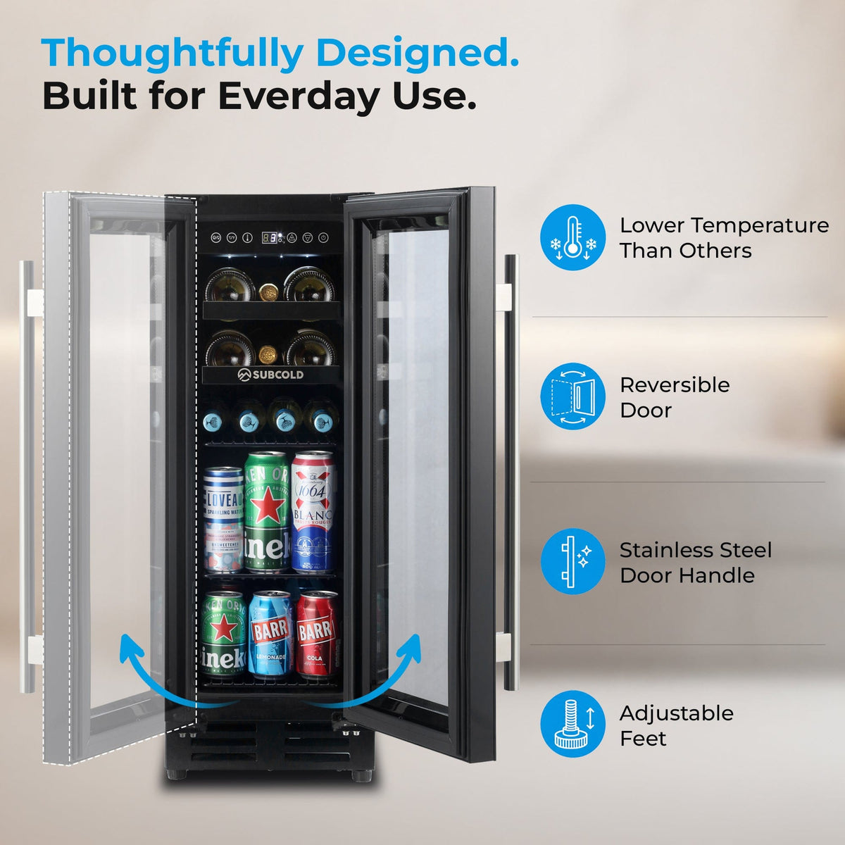 Wine Fridge Subcold Integra30 Integrated 2 in 1 Drinks & Wine Cooler