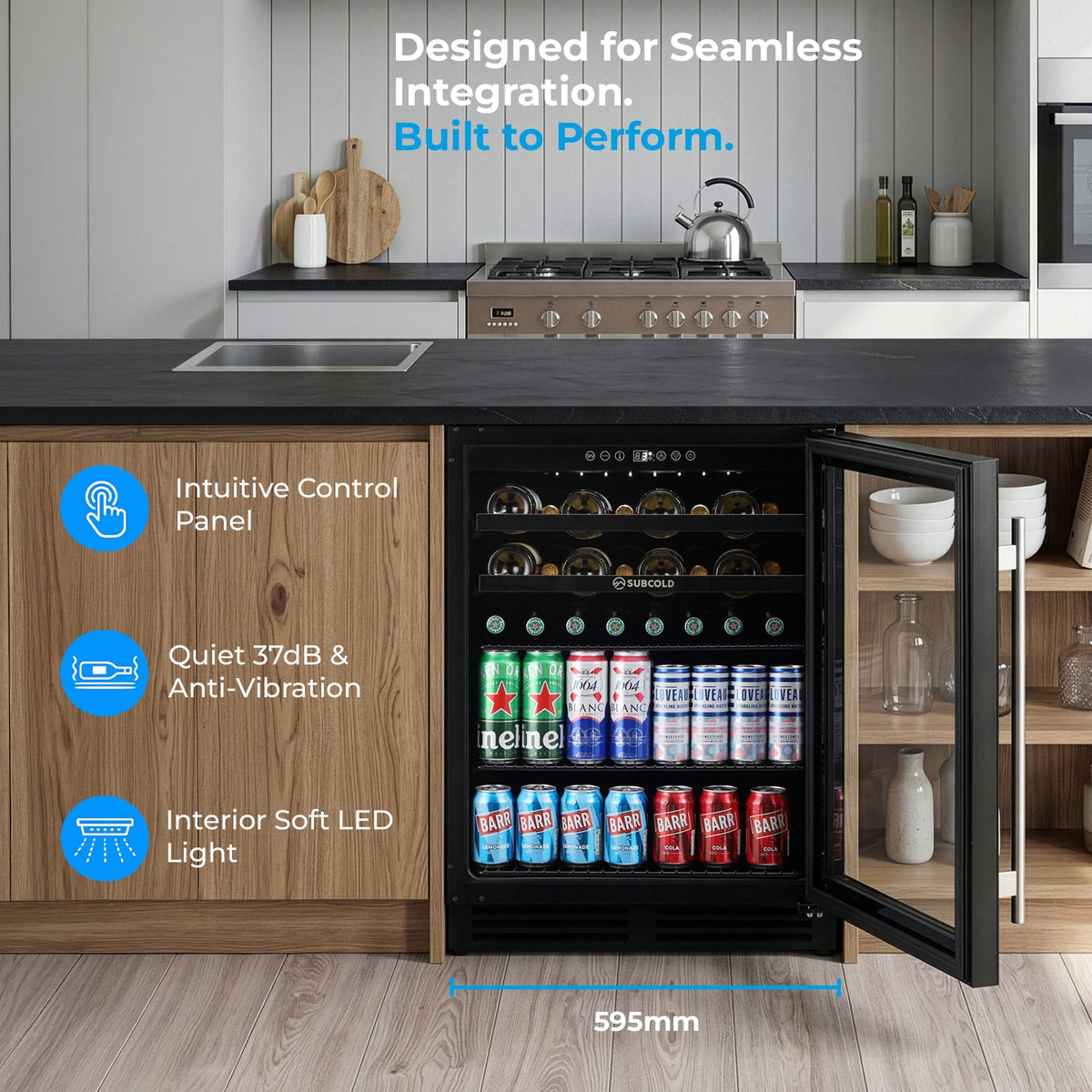 Wine Fridge Subcold Integra60 Integrated 2 in 1 Drinks & Wine Cooler