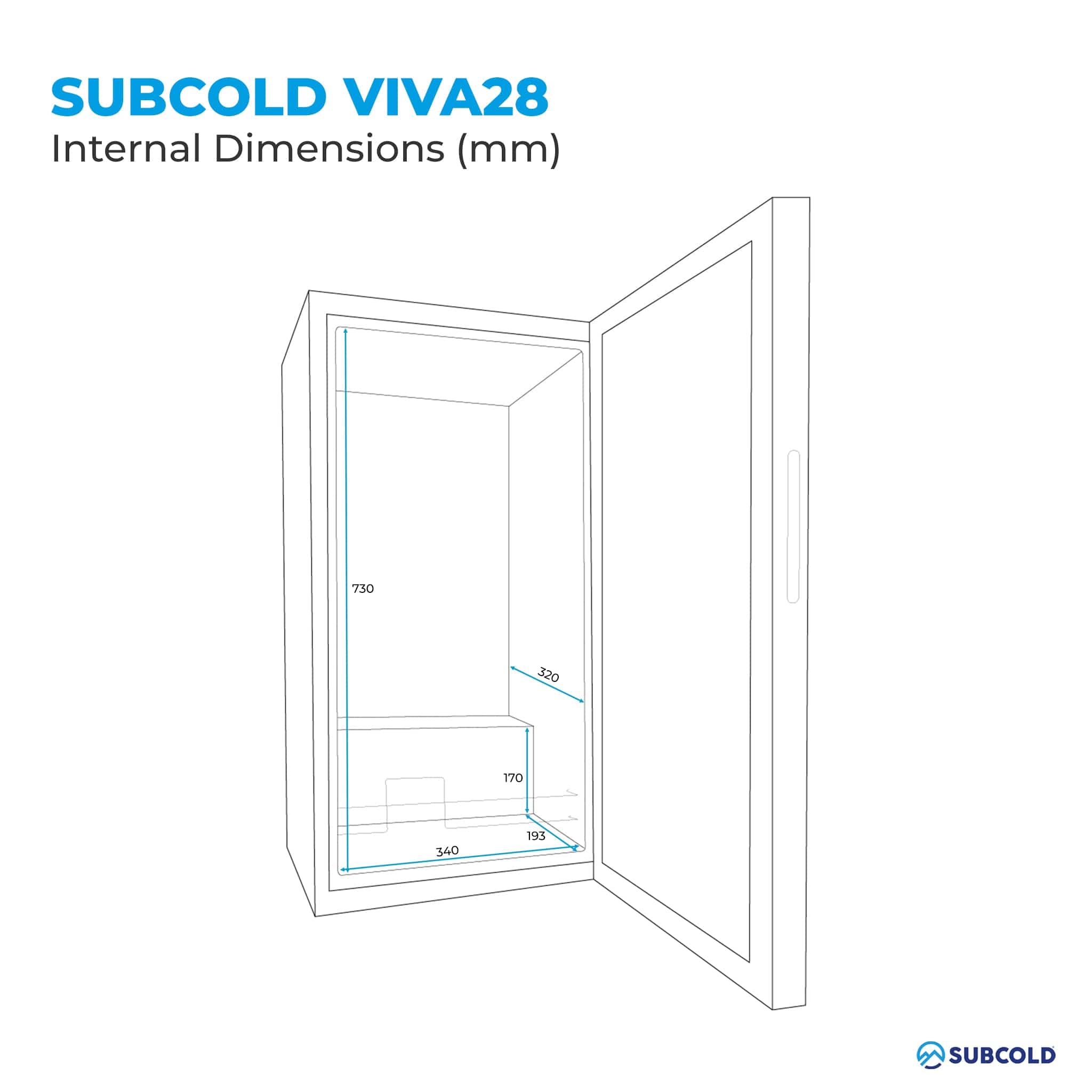 Wine Fridge Subcold Viva28 LED Wine Cooler