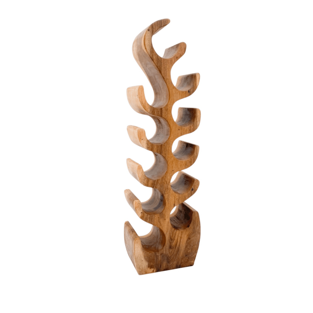 Wine Rack 11 Bottle Hand Carved Wine Rack