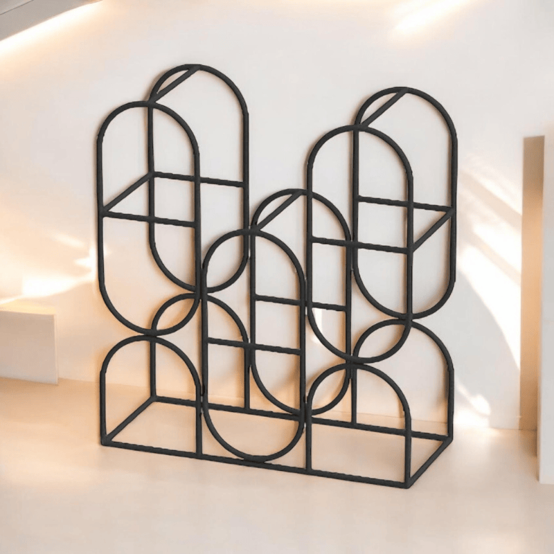 Wine Rack 36Cm Steel Black 8 Bottle Wine Rack