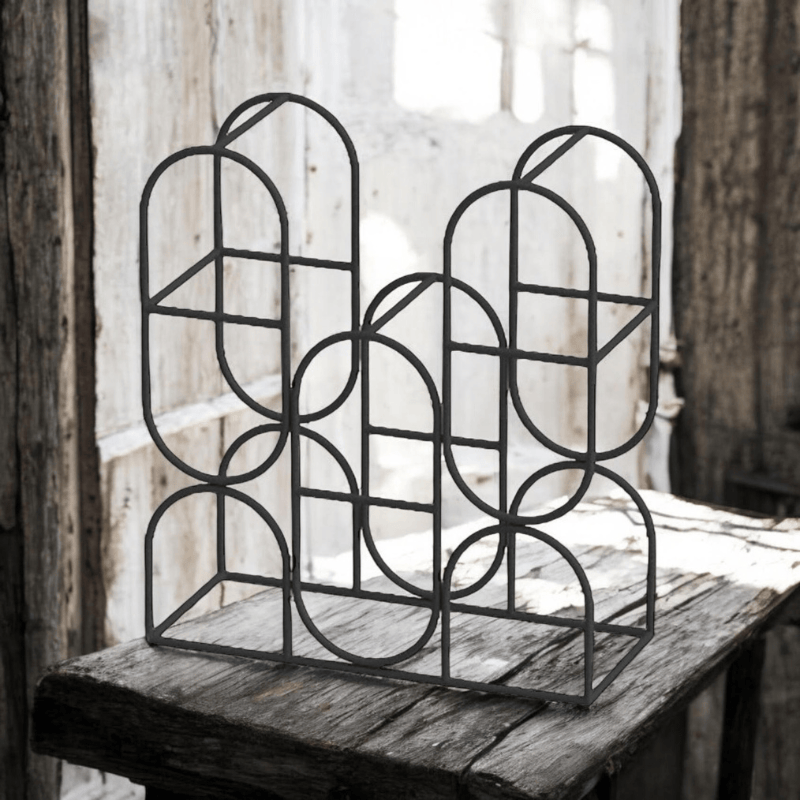 Wine Rack 36Cm Steel Black 8 Bottle Wine Rack