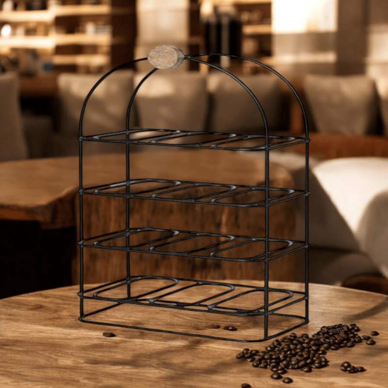 Wine Rack 64Cm Black Steel 12 Bottle Wine Rack