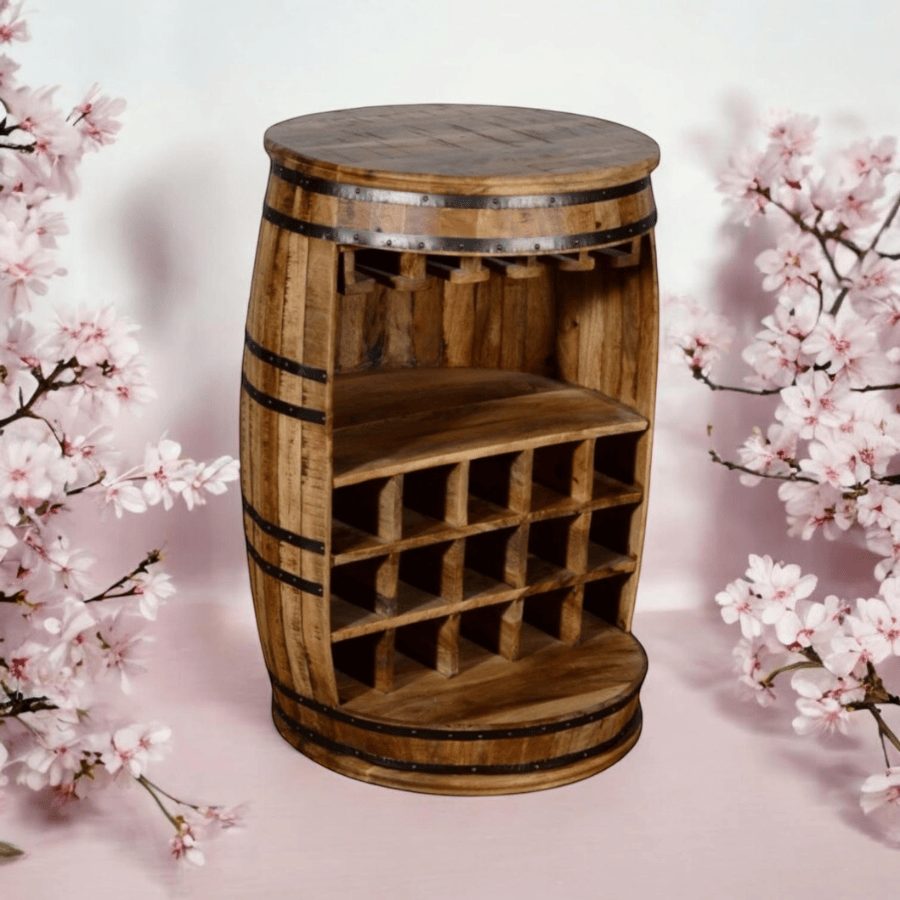 Wine Rack 90Cm Barrell Wine Rack