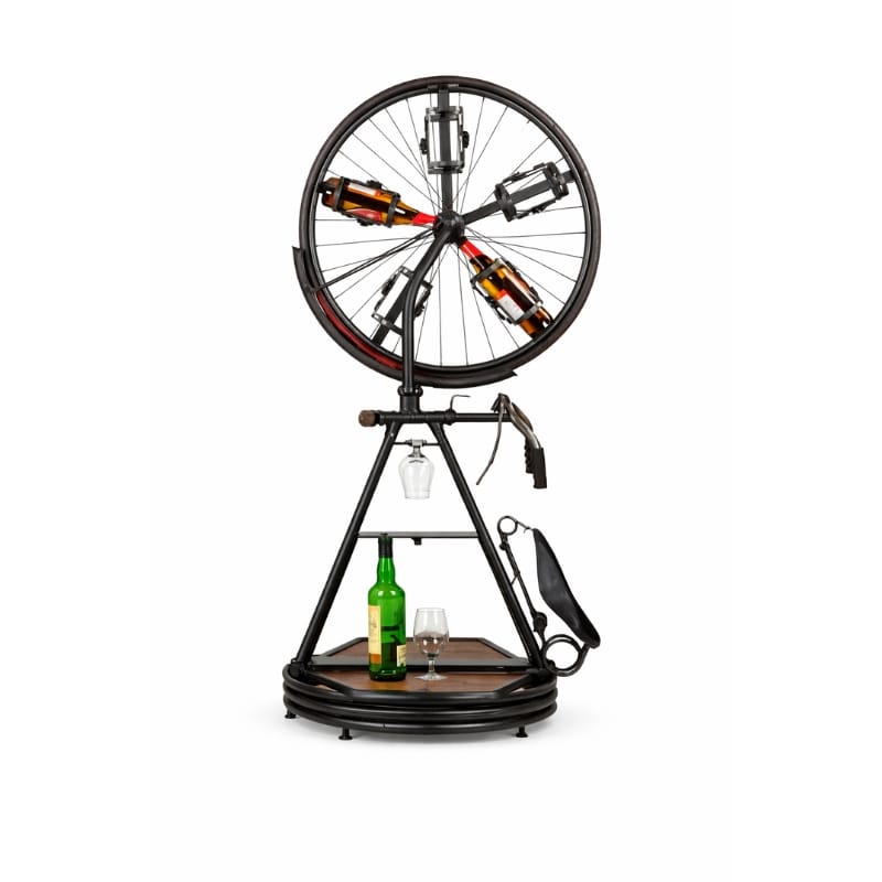 Wine Rack Novelty Metal Cycle Bar and Wine Rack