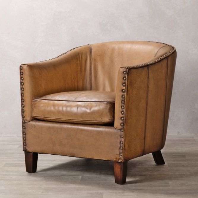 Wolseley Leather Tub Armchair