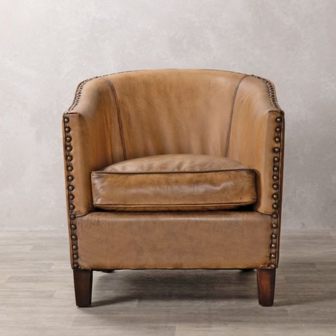 Wolseley Leather Tub Armchair