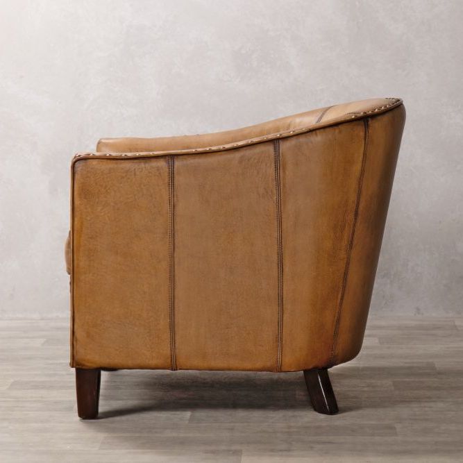 Wolseley Leather Tub Armchair