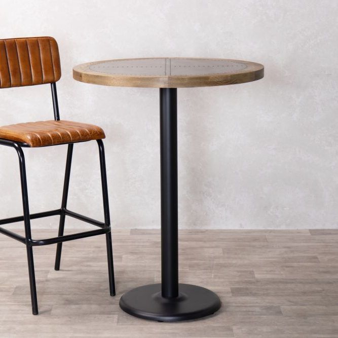 Zinc Top with Wooden Edge Poseur Table Range