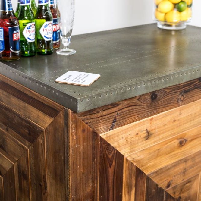 Chevron Reclaimed Pine Modular Bar