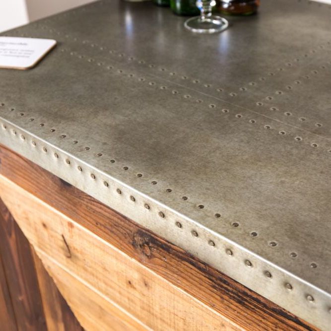 Chevron Reclaimed Pine Modular Bar