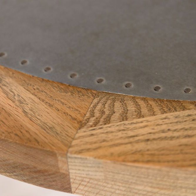 Zinc Top with Wooden Edge Poseur Table Range