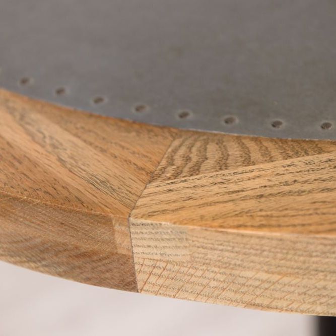 Zinc Top with Wooden Edge Poseur Table Range